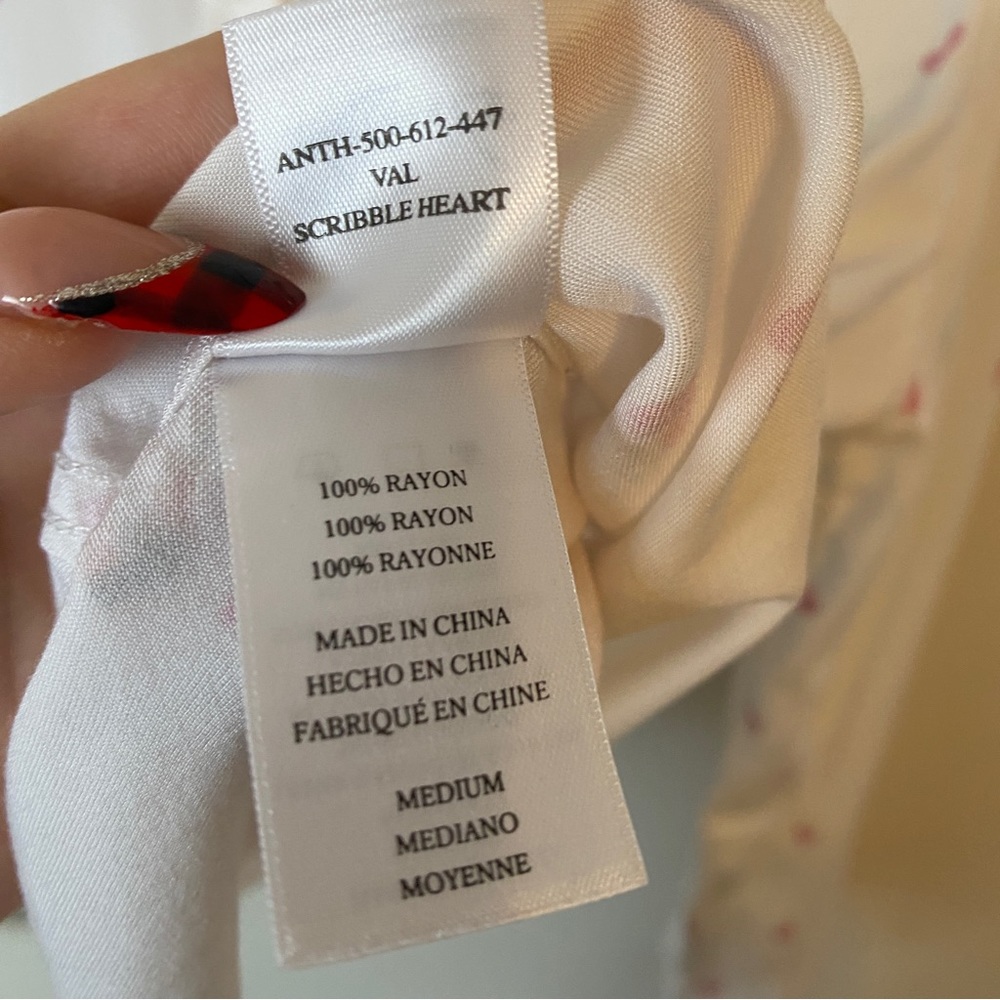 Rails Scribble Heart Button Down Shirt Tie Valent… - image 8